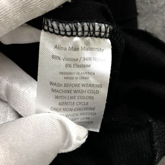 Alina Mae Belly To Baby Maternity Dress Pants Womens L Black Adjustable Waist - Picture 9 of 10